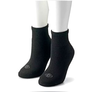 Women's Doctor's Choice 2-pack Diabetic Ankle Quarter Socks -  Black